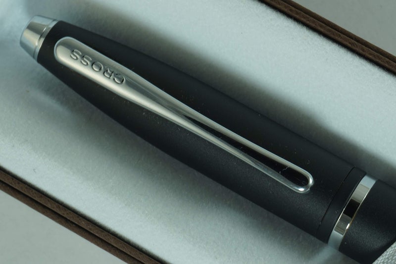 Cross Satin Black with Cross signature mid Band Calaise Selectip Rollerball Ballpoint Pen. Gift Pen for Anyone - Image 3